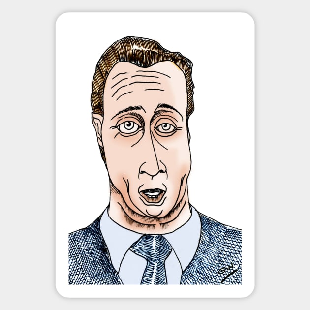 David Cameron Funny Cartoon Caricature Sticker by grantwilson